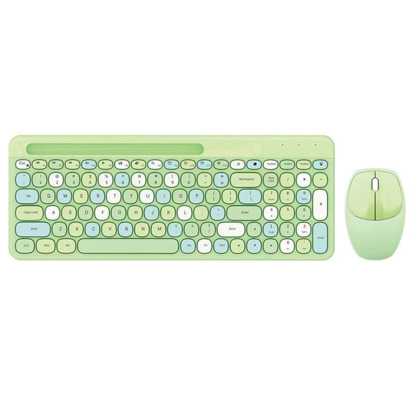 Colorful wireless keyboard, Office wireless mouse, Wireless USB set - available at Sparq Mart