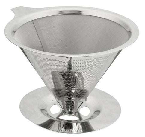 easy clean coffeemaker, reusable coffee filter, stainless steel dripper - available at Sparq Mart