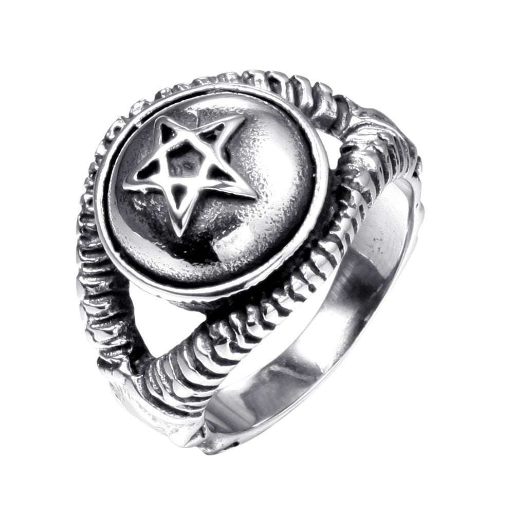 Fashion Star Jewelry, Star Design Ring, Unisex Steel Ring - available at Sparq Mart