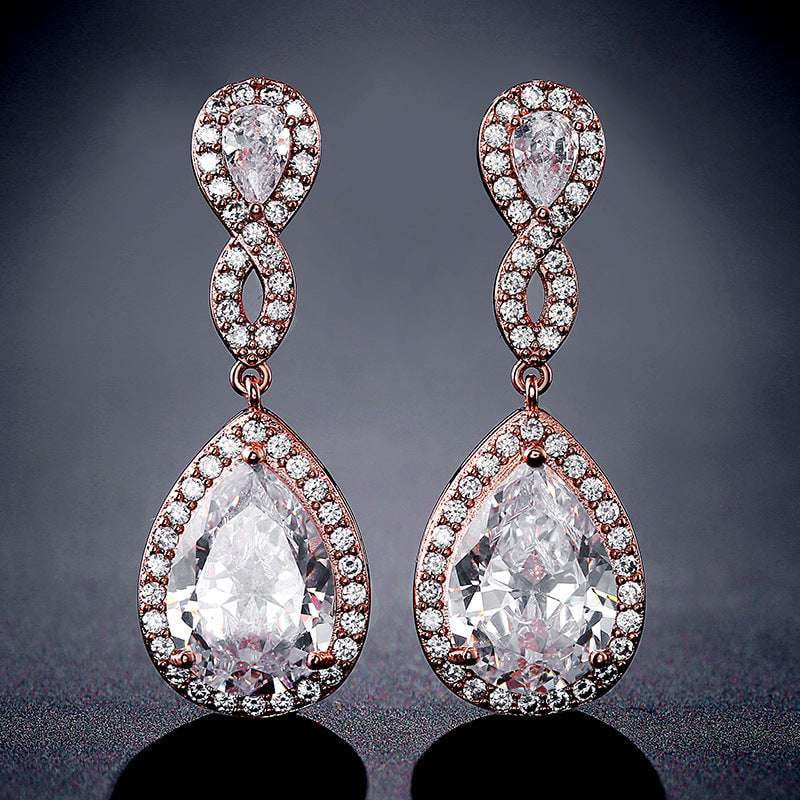 AAA zircon jewelry, Bridal banquet earrings, Sparq Mart - available at Sparq Mart