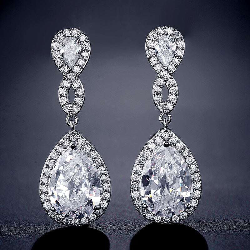 AAA zircon jewelry, Bridal banquet earrings, Sparq Mart - available at Sparq Mart