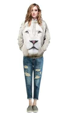 3D lion hoodie, casual oversized sweater, winter streetwear hoodie - available at Sparq Mart