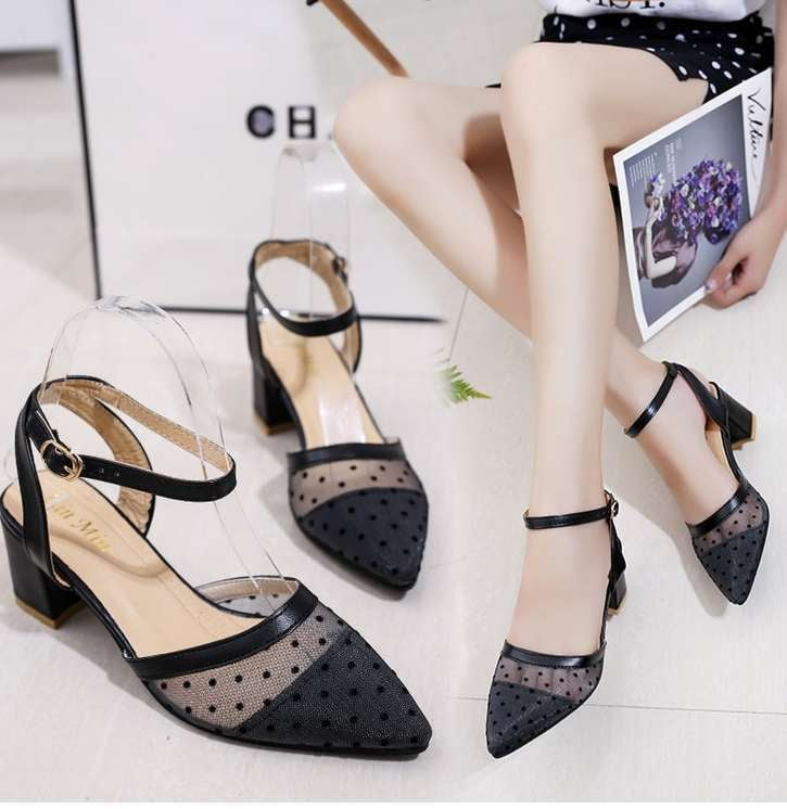 Baotou Flat Sandals, Comfort Word Buckle, Mesh Lace Flats - available at Sparq Mart