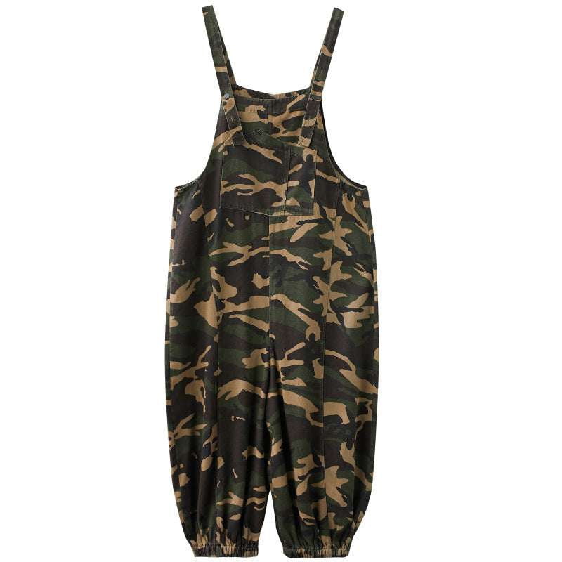 Casual Denim Jumpsuits, Comfortable Camo Overalls, Trendy Women's Harem - available at Sparq Mart