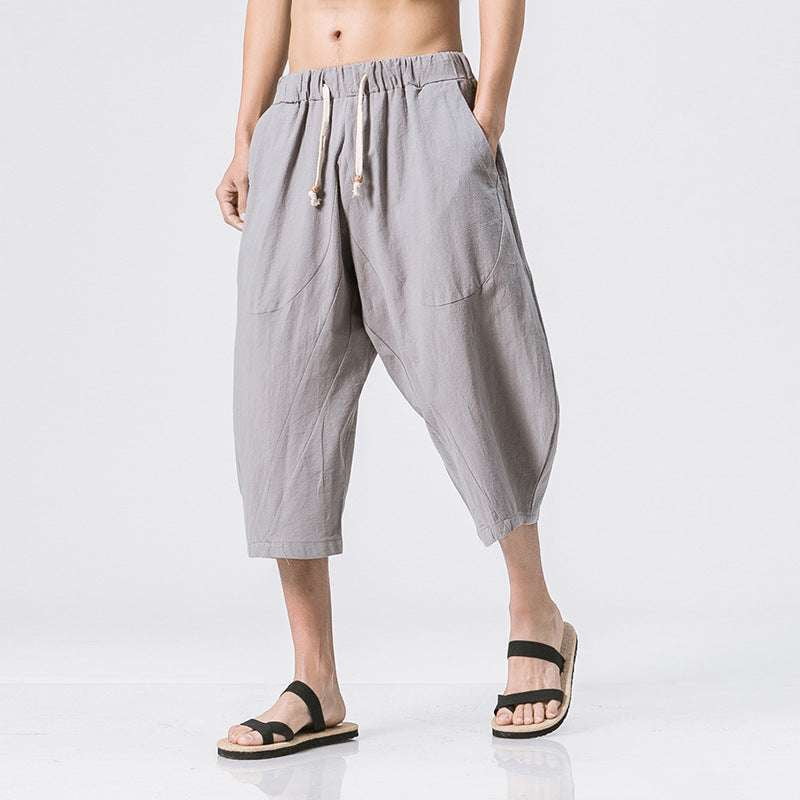 Casual Baggy Trousers, Cotton Harem Pants, Summer Lightweight Pants - available at Sparq Mart