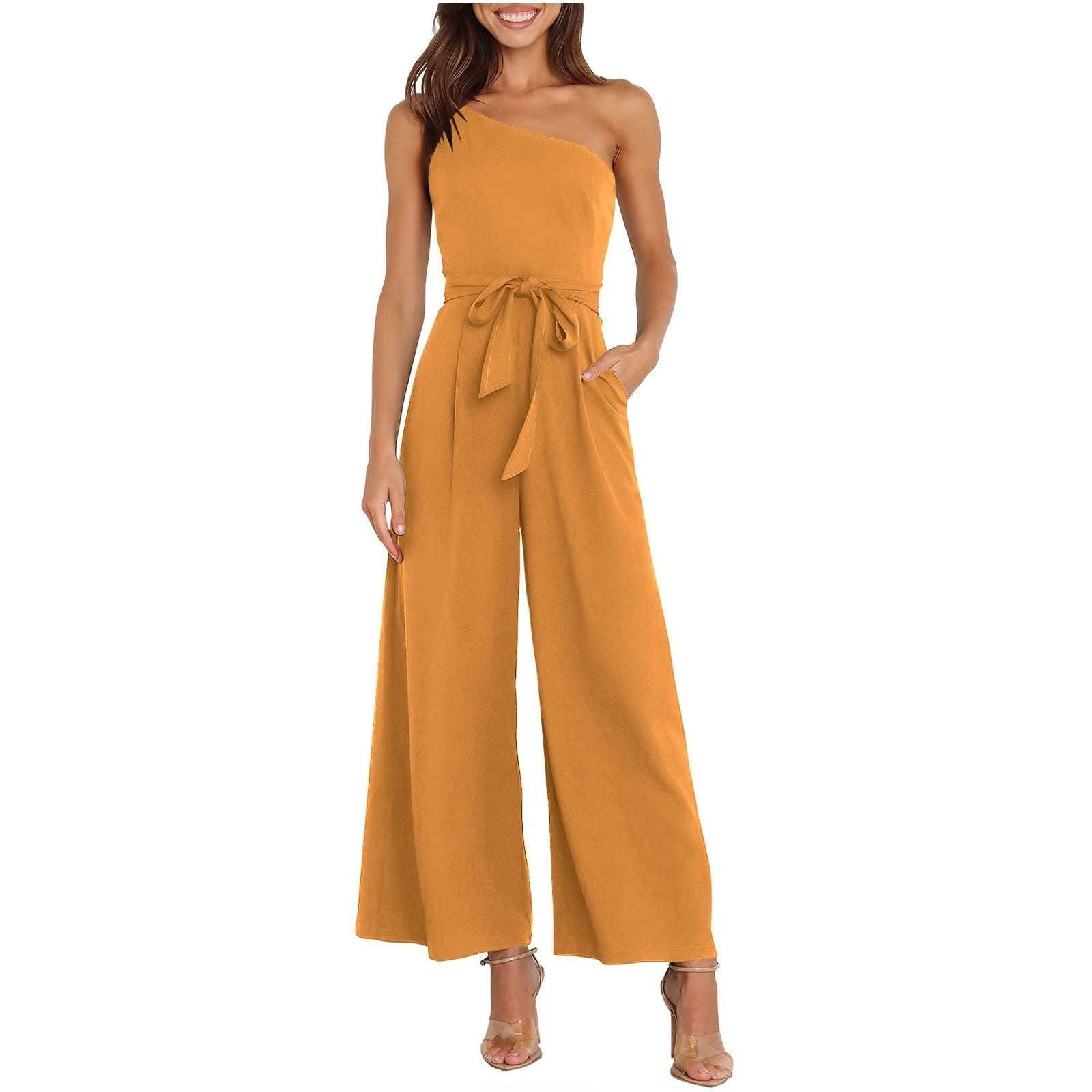 Cropped Trouser Romper, Ladies Casual Jumpsuit, Stylish Waist Jumpsuit - available at Sparq Mart