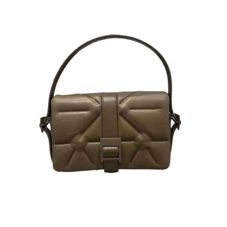 Chic Business Handbag, Embossed Shoulder Bag, Trendy Underarm Handbags - available at Sparq Mart