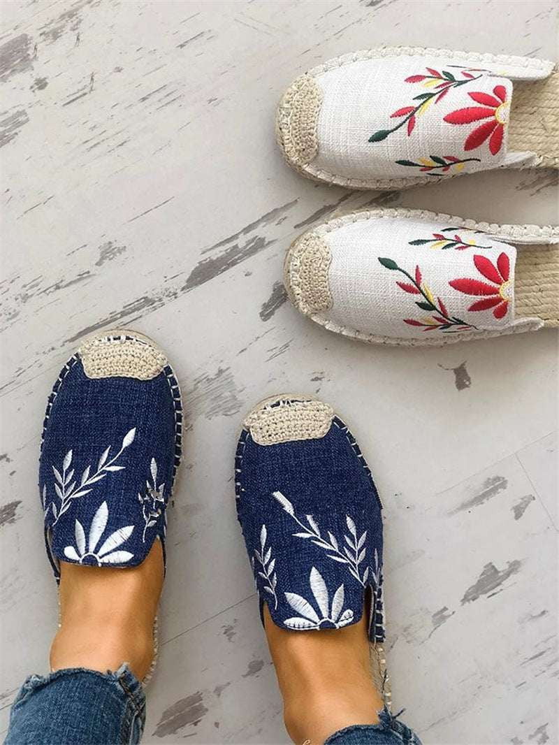 comfortable cloth slippers, embroidered fisherman slippers, stylish women's slippers - available at Sparq Mart