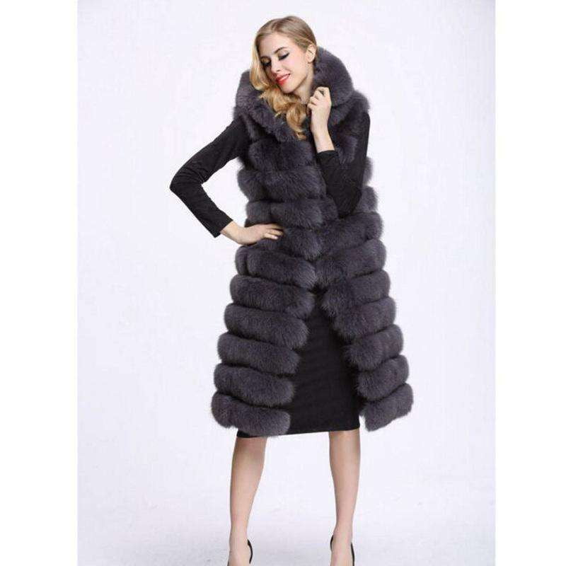 faux fur vest women, plus size fur vest, slim fit fur vest - available at Sparq Mart