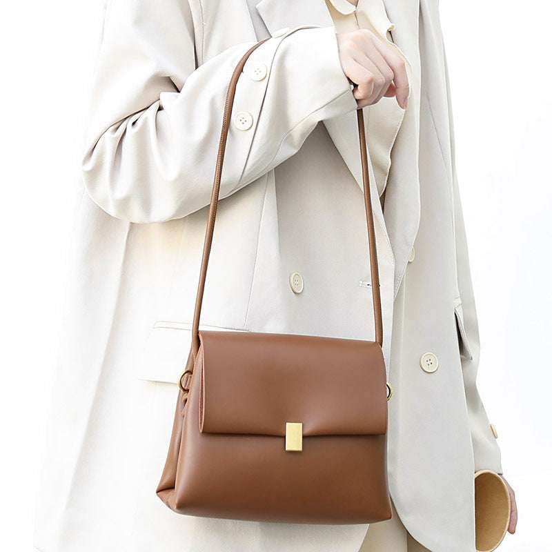 Chic Shoulder Bags, Double Flap Bag, Soft Leather Crossbody - available at Sparq Mart