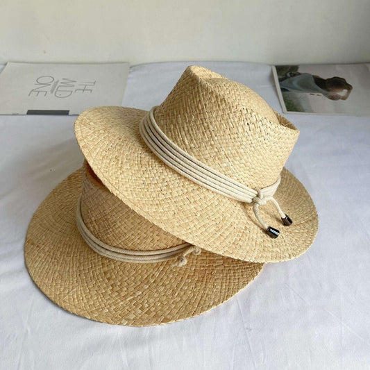 Raffia Beach Hat - Women's Sun Hat - Fashionable Beachwear Accessory - available at Sparq Mart