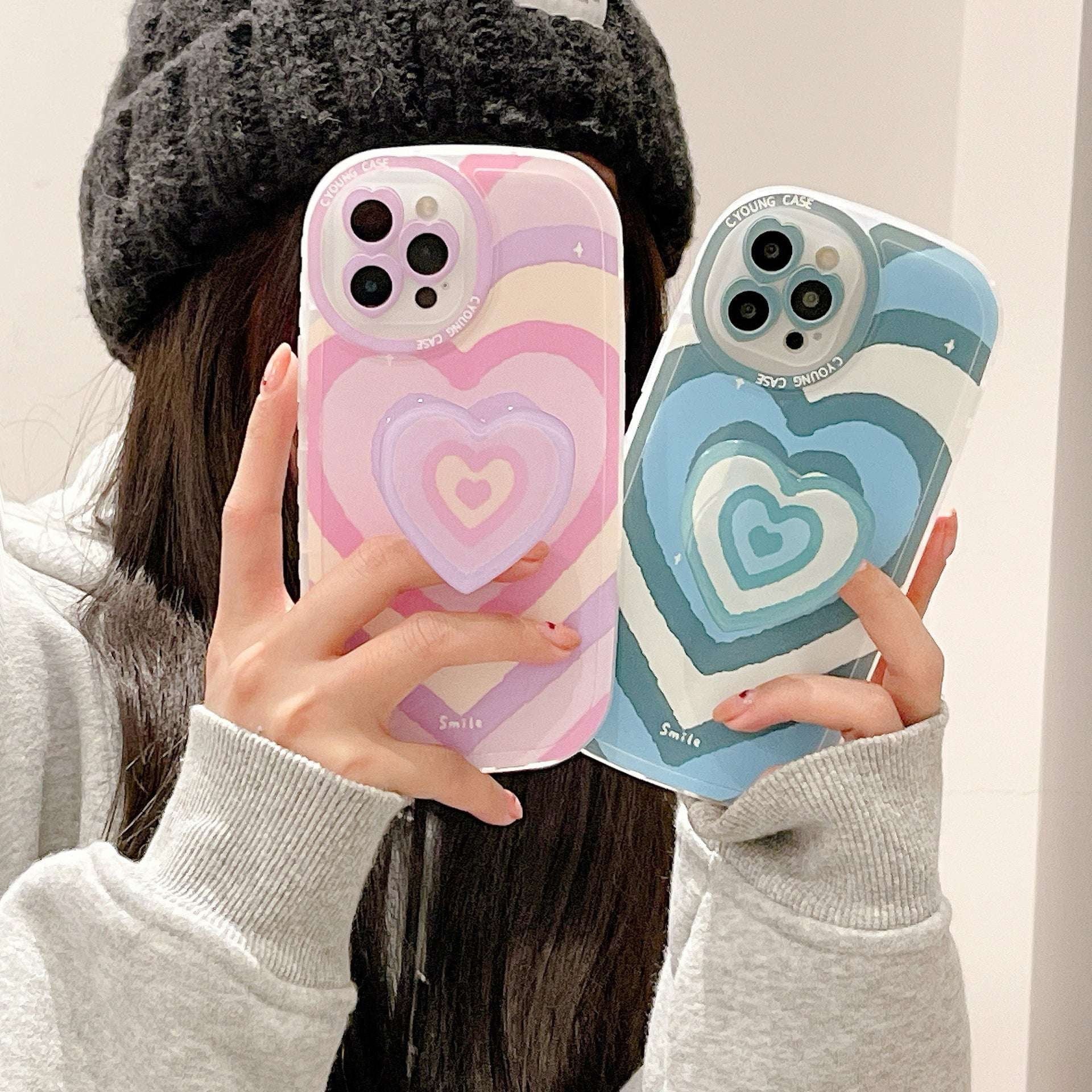 Couple Phone Cover, iPhone Silicone Holder, Silicone Heart Case - available at Sparq Mart