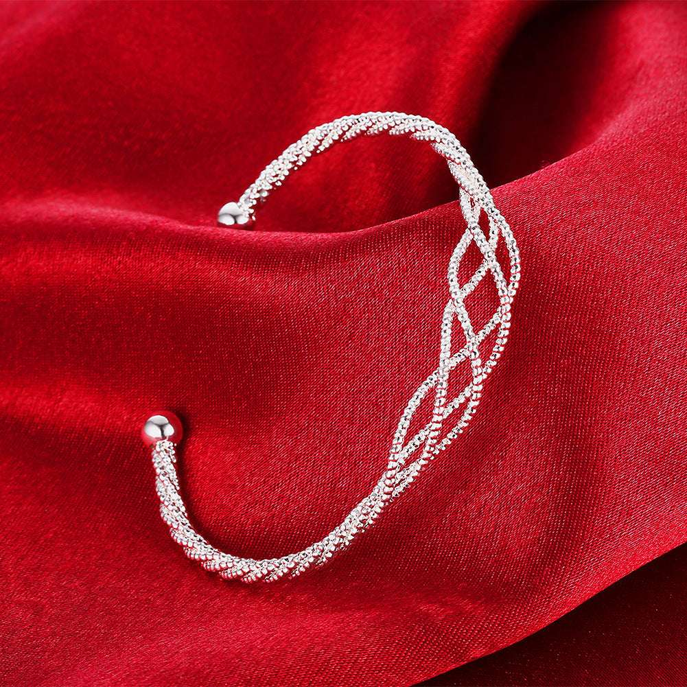 Elegant Silver Accessory, Simple Line Jewelry, Stylish Silver Bracelet - available at Sparq Mart