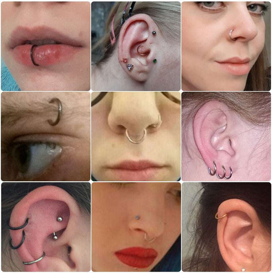 Nose Clicker Jewelry, Septum Piercing Accessory, Titanium Segment Ring - available at Sparq Mart