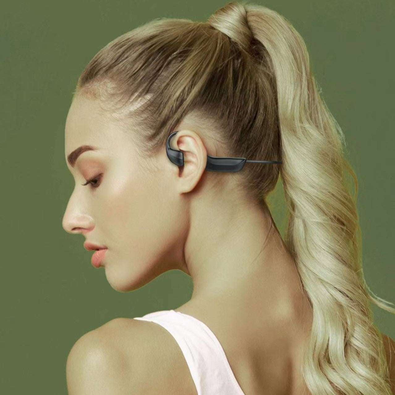 Bluetooth headset swimming, waterproof bone headphones, wireless conduction earphones - available at Sparq Mart