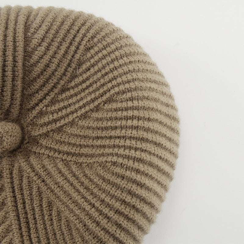 Knit Hat Fashion, Solid Color Caps, Stylish Wool Beanie - available at Sparq Mart