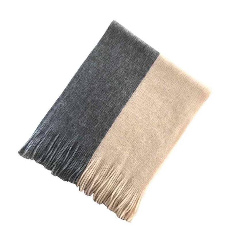 Fashionable Woolen Scarves, Simple Grey Scarf, Versatile Men's Scarf - available at Sparq Mart