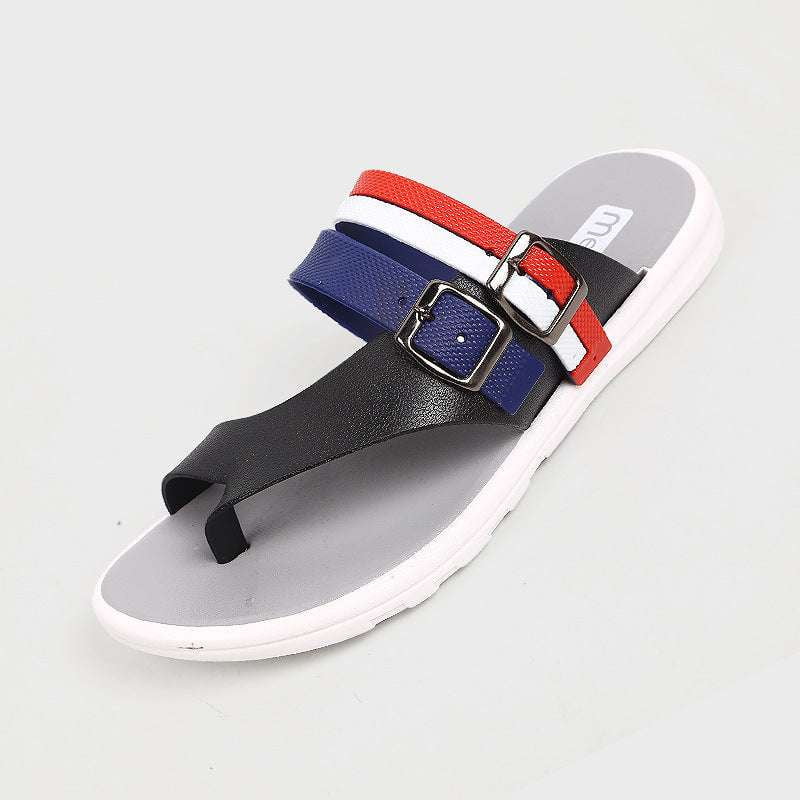 Casual Men's Slides, Durable PVC Slippers, Summer Comfort Sandals - available at Sparq Mart