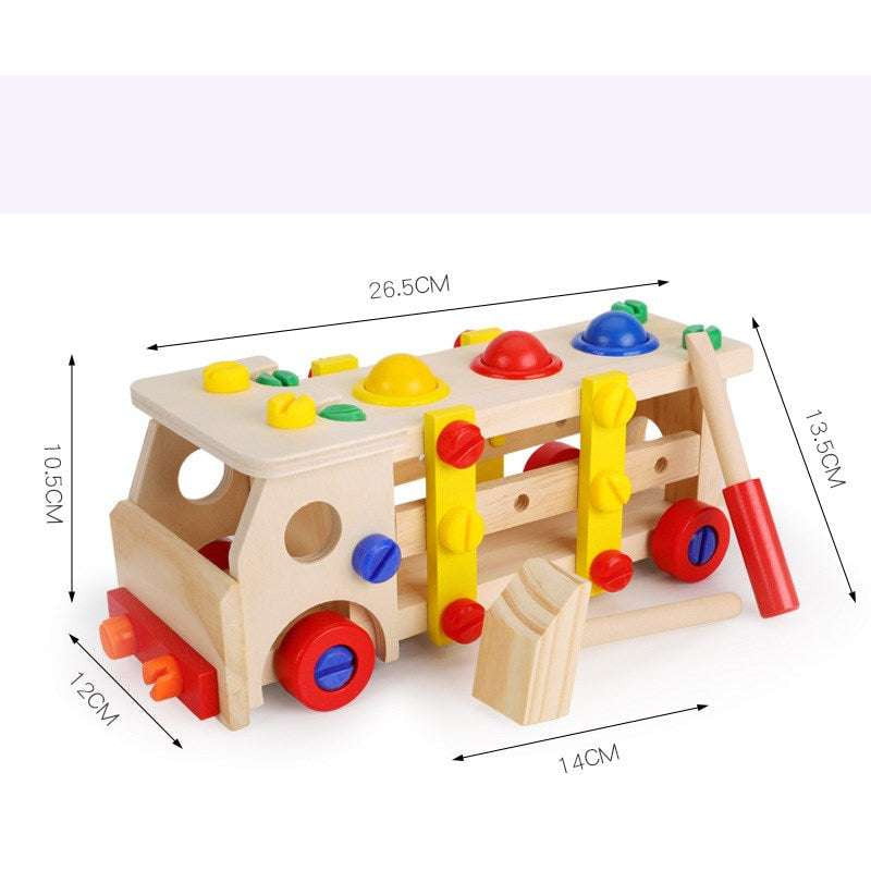 Educational Wooden Toy, Interactive Assembly Toy, Sustainable Kids Car - available at Sparq Mart