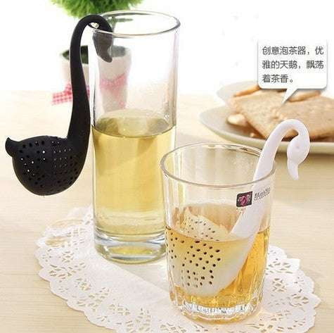 creative teaspoon partner, swan tea spoon, unique tea filter - available at Sparq Mart