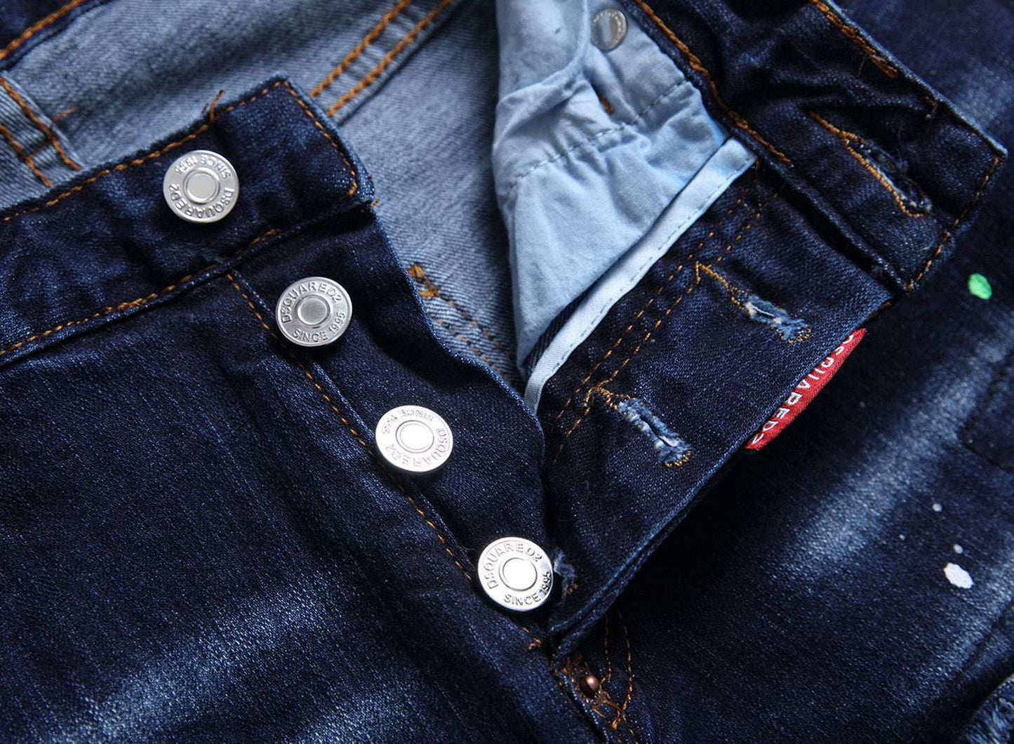 Casual Patched Denim, Men's Beggar Jeans, Stylish Distressed Jeans - available at Sparq Mart