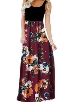 Colorful Patchwork Sundress, Floral Sundress Women, Printed Summer Dress - available at Sparq Mart