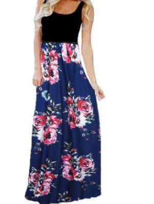 Colorful Patchwork Sundress, Floral Sundress Women, Printed Summer Dress - available at Sparq Mart