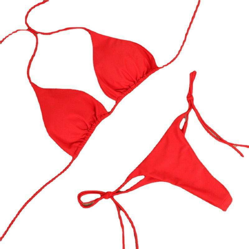 halter bikini sets, ladies swimwear fashion, split swimsuit styles - available at Sparq Mart