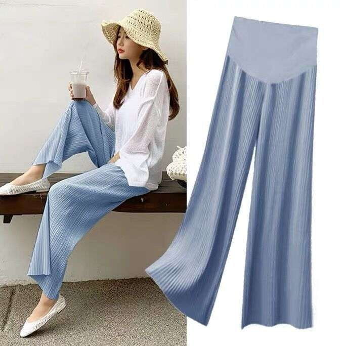 Chiffon Wide-Leg, Fashionable Pants Fit, Ice Silk Pants - available at Sparq Mart