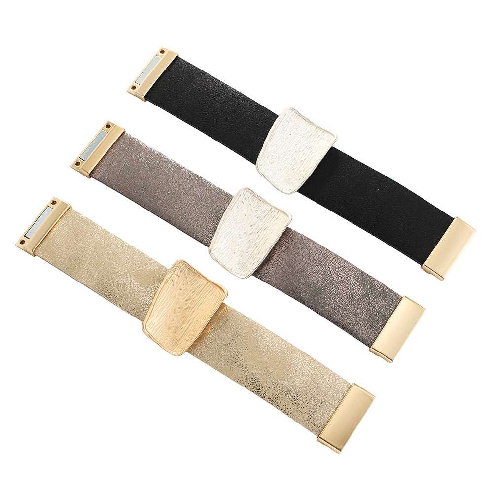 Fashion Personality Bracelet, Leather Magnet Clasp - available at Sparq Mart