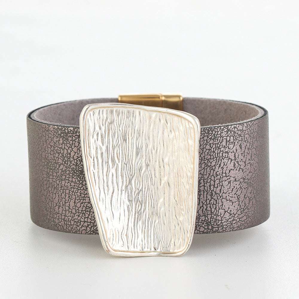 Fashion Personality Bracelet, Leather Magnet Clasp - available at Sparq Mart