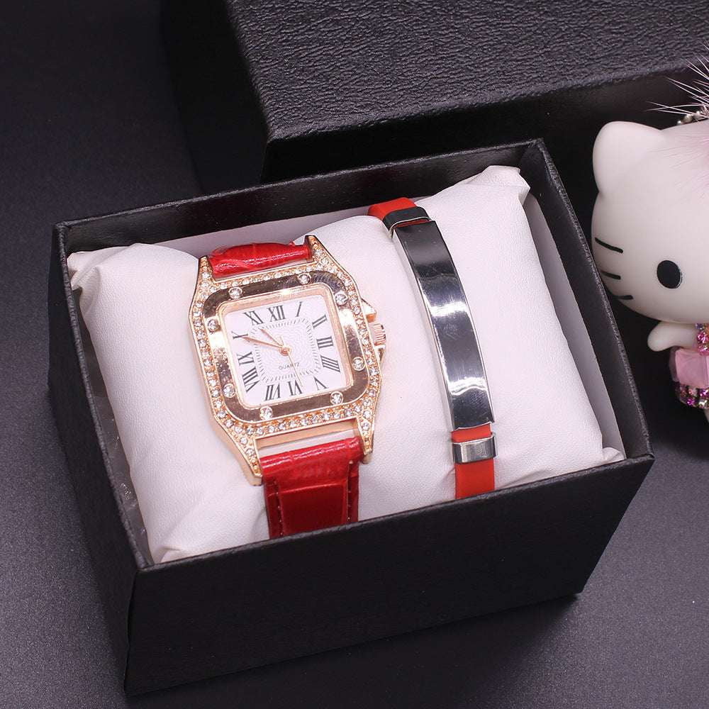 Fashion Watch Set, Personality Wristband Women, Silicone Bracelet Combo - available at Sparq Mart