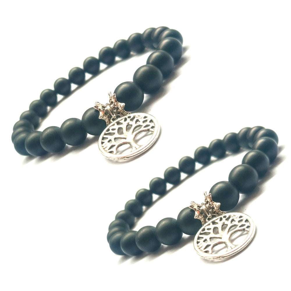 Agate Beaded Bracelet, Handmade Beaded Jewelry., Unisex Stone Bracelet - available at Sparq Mart