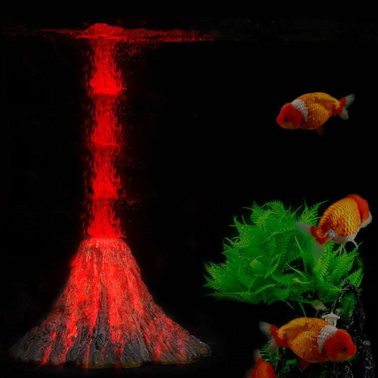 desktop fish tank, ecological grass tank, volcano aquarium decor - available at Sparq Mart