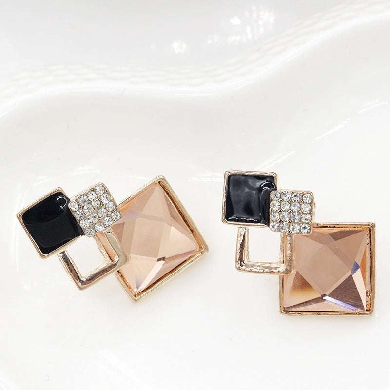 Blue Diamond Studs, Brown Stud Earrings, Sparkling Stud Earrings - available at Sparq Mart