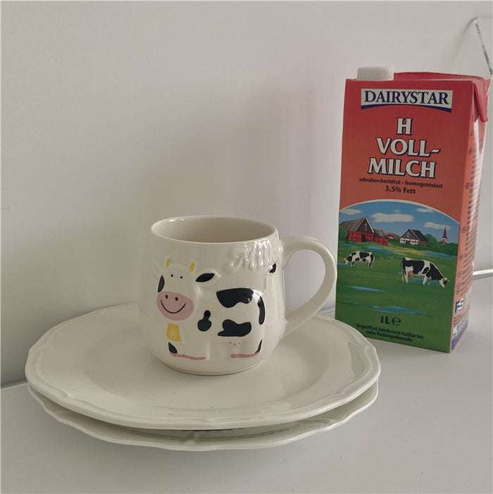 Cartoon Coffee Cup, Ceramic Cow Mug, Creative Ceramic Mug - available at Sparq Mart