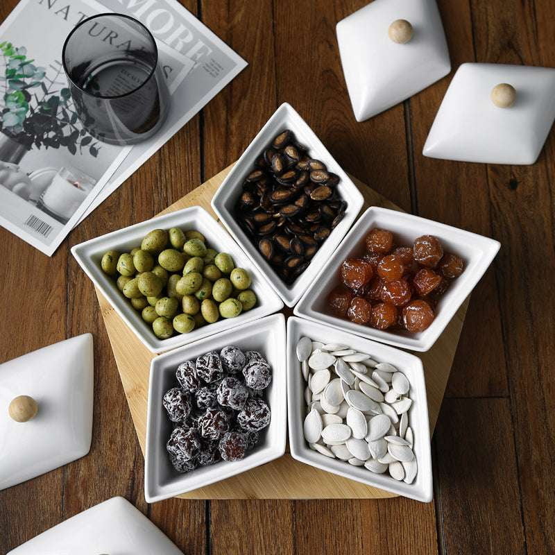 Ceramic Fruit Plate, Snack Organizer, Stylish Design - available at Sparq Mart