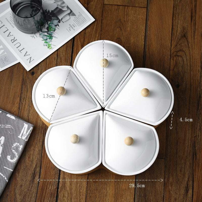 Ceramic Fruit Plate, Snack Organizer, Stylish Design - available at Sparq Mart