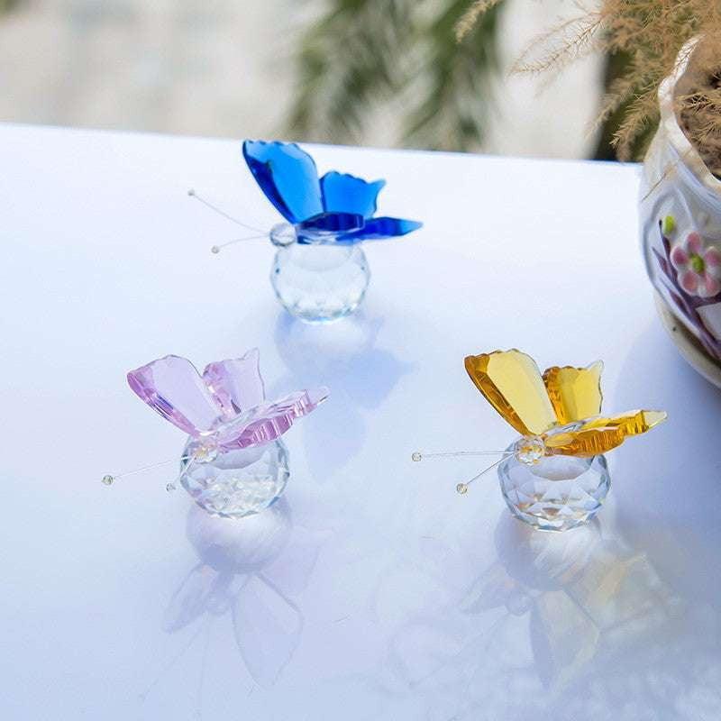 Butterfly Ornament Gift, Crystal Butterfly Decor, Decorative Butterfly Figurine - available at Sparq Mart