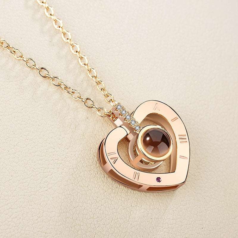 Love Projection Necklace, Memory Projection Jewelry, Romantic Gift Necklace - available at Sparq Mart