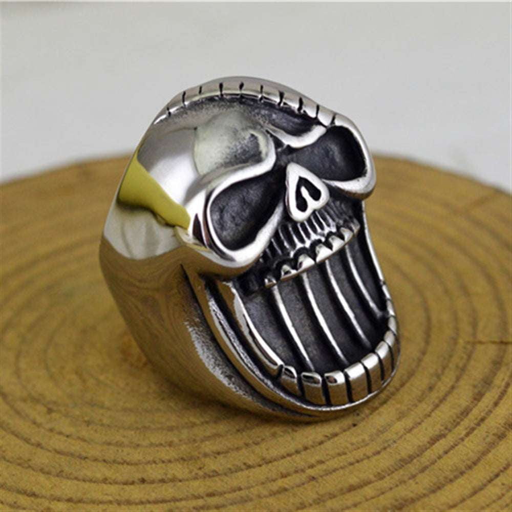 Men's Statement Rings, Silver Skull Ring, Trendy Skull Jewelry - available at Sparq Mart