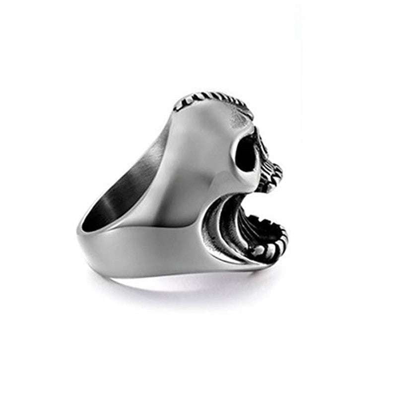 Men's Statement Rings, Silver Skull Ring, Trendy Skull Jewelry - available at Sparq Mart