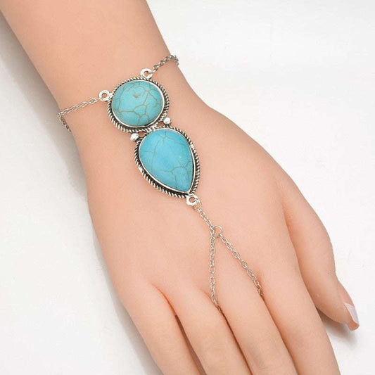 Bohemian Style Jewelry, Handmade Gemstone Bracelet, Turquoise Bracelet Tassel - available at Sparq Mart