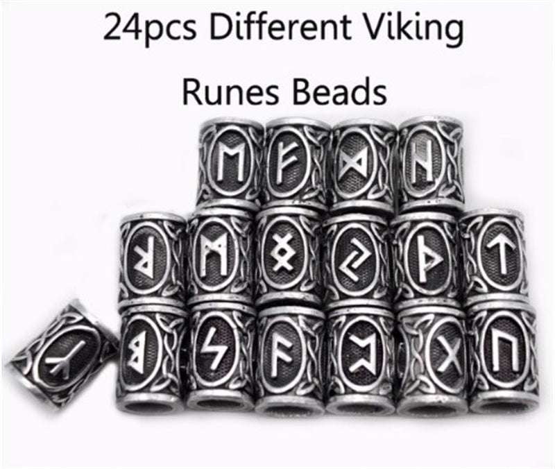 Antique Beard Ornaments, Norse Rune Beads, Viking Beard Accessories - available at Sparq Mart