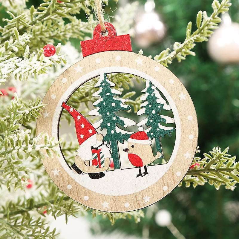 Festive Holiday Charm, Handcrafted Christmas Decor, Wooden Ornament Gift - available at Sparq Mart