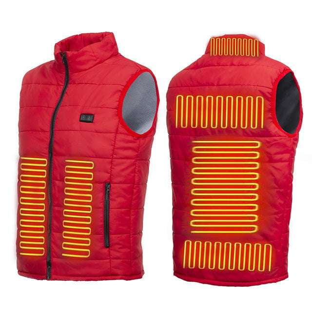 casual vest style, plus-size outerwear, USB heated vest - available at Sparq Mart