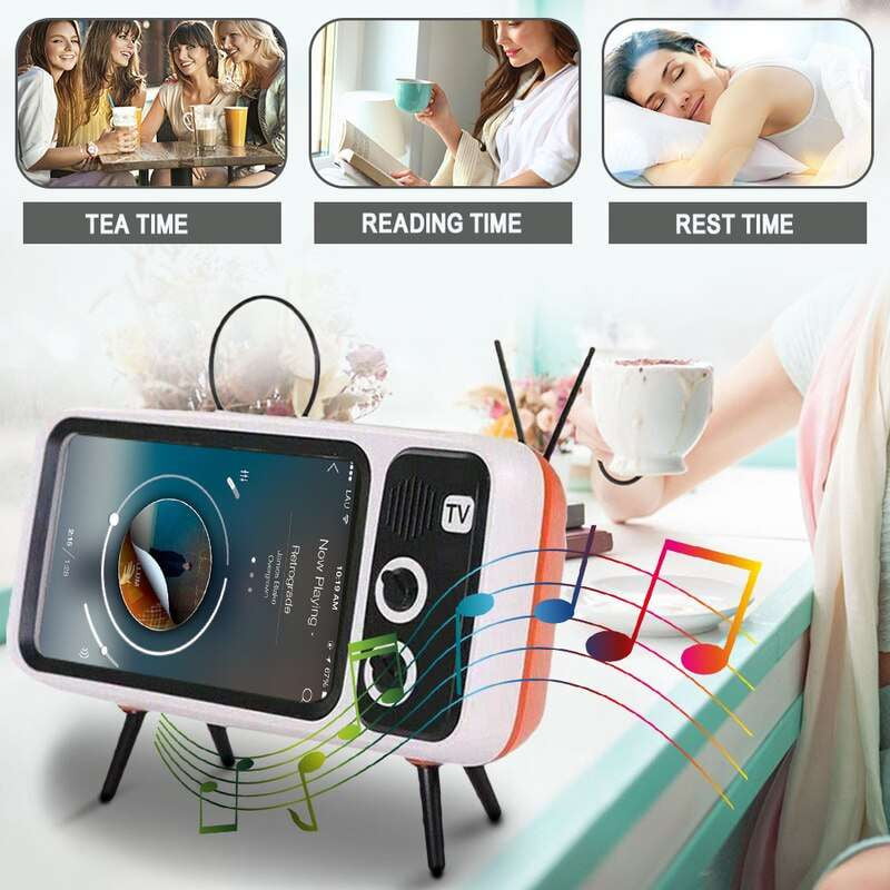 Retro Bluetooth Speaker, TV Speaker Phone, Unique Speaker Holder - available at Sparq Mart