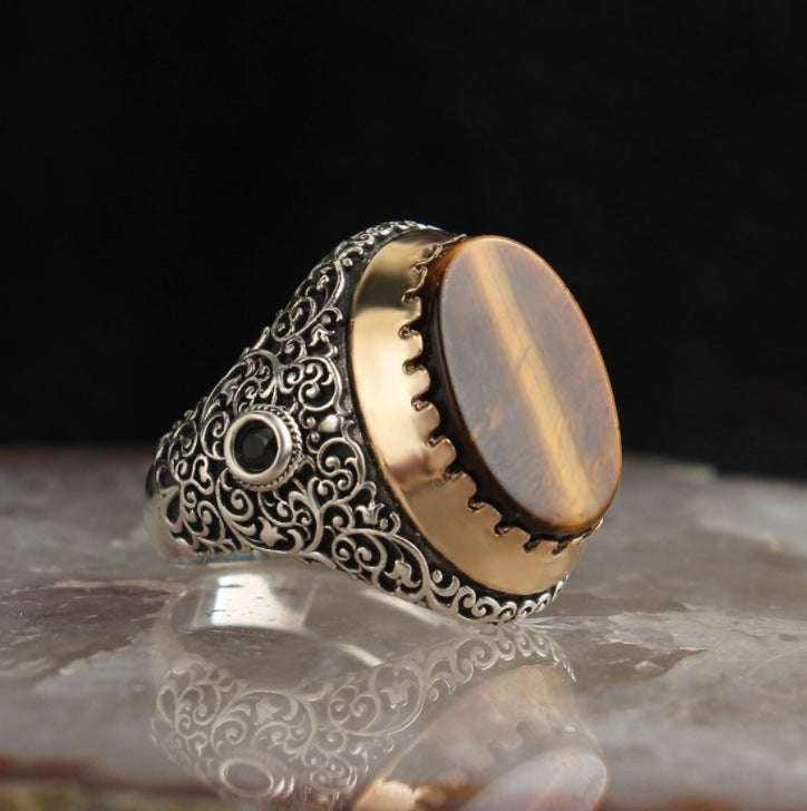 Boho Statement Jewelry, Color Stone Rings, Vintage Punk Ring - available at Sparq Mart