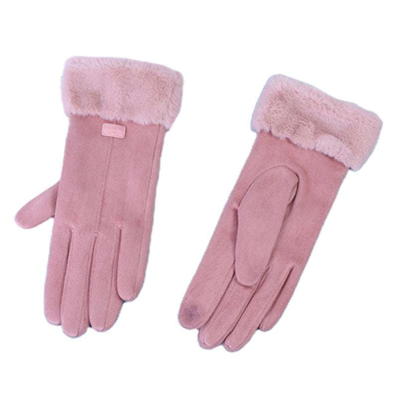 Stylish Suede Gloves, Winter Touchscreen Gloves, Women's Warm Gloves - available at Sparq Mart