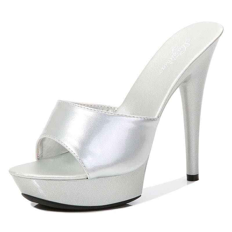 One Word Strap, Stiletto Slippers, Women's Fashion Heels - available at Sparq Mart